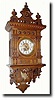 C.1905, German, Kienzle, Fancy Walnut Berlin style free swinger wall clock