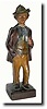 C.1935, German, Whistling Man in Jacket and Blue Tie shelf clock