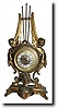 C.1885, French, Marti, for J.E. Caldwell, Philadelphia gilt bronze lyre clock