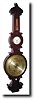 C.1870, English, Joseph Somalvico and Co. banjo wall barometer clock