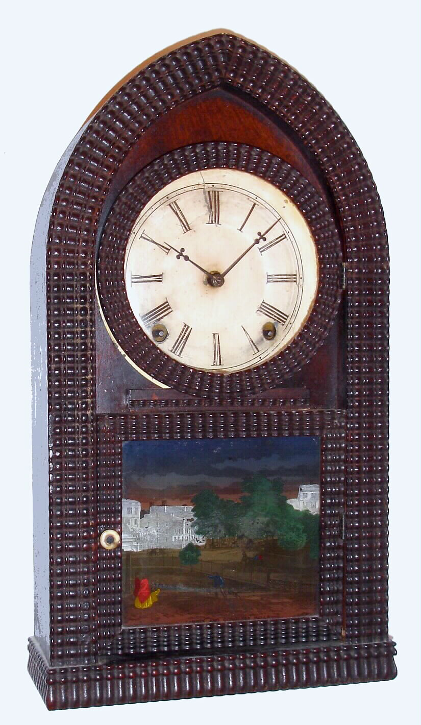 E.N. Welch, Forestville Conn., "Ripple Beehive" rosewood, 8-day time and strike mantel clock, C.1857. — Antique Clocks Price Guide