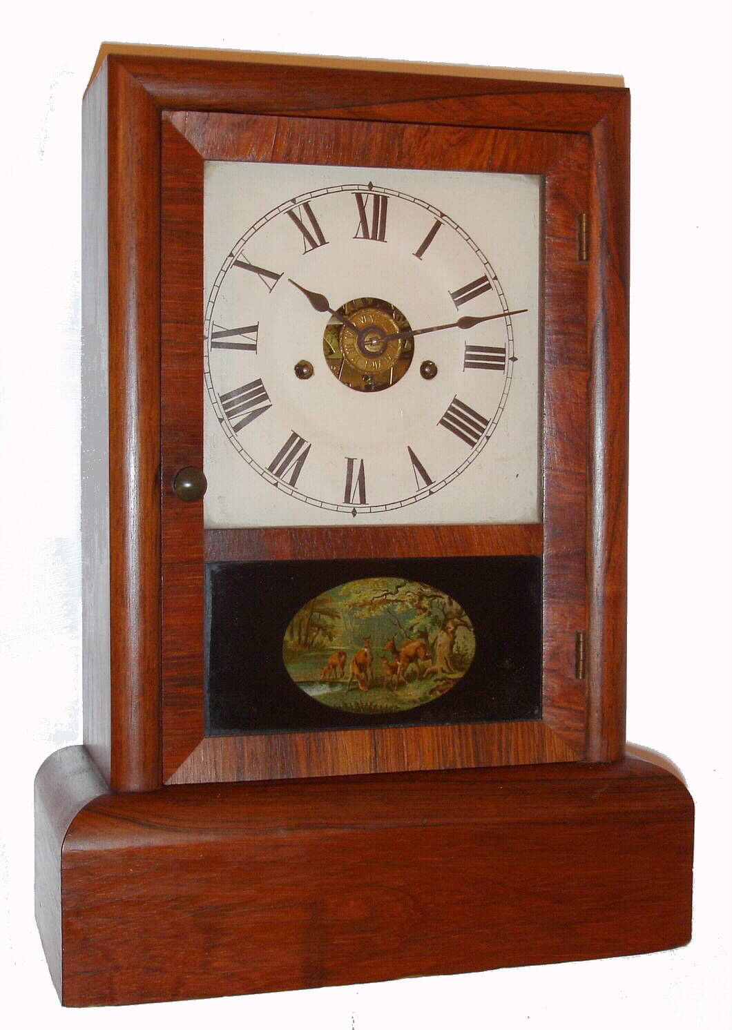 Seth Thomas, Thomaston, Conn., 30-hour time, strike and alarm rosewood cottage case with Welch mov't, C.1880 — Antique Clocks Price Guide