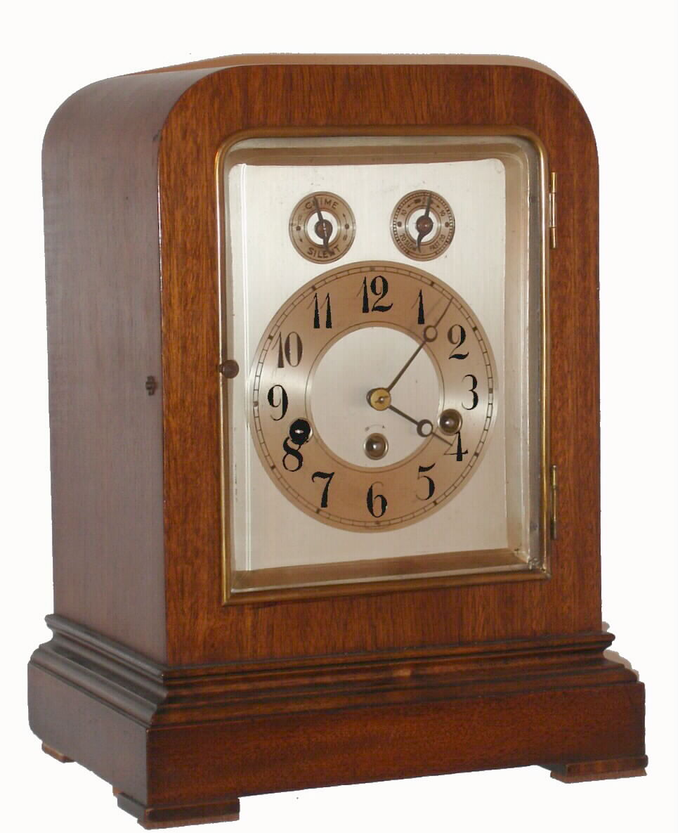 Junghans, German, 8-day time/strike Westminster chime mantel clock, C. 1900 — Antique Clocks Price Guide