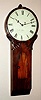 E. Taber, Roxbury style tavern clock in a mahogany case with carved accents below the dial, with a later time only weight movement, c.1810