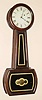 Attleboro banjo, 8 day time only weight driven, in a rosewood grain painted cherry case with moon style hands, c1850