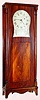 Stephen Hassem, Charlestown, NH, kidney dial shelf clock, in a mahogany case with full turned side columns, C.1825