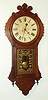 F. Kroeber Clock Co., New York, "Regulator No. 41", walnut cased timepiece, spring driven with 14 inch dial.