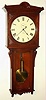 Seth Thomas Clock Co., Thomaston, Conn, "Regulator No. 8" in cherry, 8-day, weight movement, with 12" painted dial, and heavy trapezoidal movement with maintaining power and cut pinions. C.1896