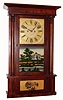 Spencer and Wooster, Salem Bridge, Conn. 8-day column and cornice weight-driven shelf clock, C.1841.