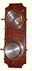 Seth Thomas, Norcross GA, mounted marine set, German ship's bells 8-day movement, Taylor barometer, C.1999.