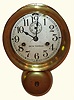 Seth Thomas, Thomaston Conn., 1-day ship's-bell brass hanging marine clock, C.1900.