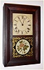 Seth Thomas, Thomaston Conn. "Kitchen" 8-day time and strike mahogany mini beveled front shelf clock, C.1870.