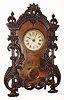 New Haven Clock Co., Conn., iron-front 8-day time and strike mantel clock, C.1860.