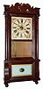 Forestville Mfg. Co., Bristol Conn., 8-day weight-driven brass-works time and strike mahogany shelf clock, C.1837.
