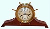 Seth Thomas, Thomaston Conn., "Merrimac" 30-hour ship's bell brass clock, dated 1938.