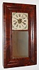 Forestville Mfg. Co., Bristol, Conn. mahogany 8-day time and strike weight-driven OG, shelf clock, C.1835.