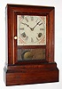 J.C. Brown, Bristol Conn., rosewood, 8-day time and strike cottage clock, C.1845.