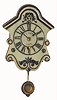 Ansonia Clock Co., New York "Young America", Davies Patent 30 hour time only miniature wall clock with milk glass front with embossed Davies Patent in dial center, c1880