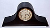 New Haven Clock Co., New Haven, Conn. "Salisbury" 8 day time and strike with Westminster chiming on rods tambour clock in mahogany case, c1920