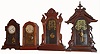 Clocks- (4) F. Kroeber Clock Co., New York shelf clocks; 8 day and 30 hour time and strike movements, "as is"
