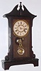 F. Kroeber Clock Co., New York "Wasp" 30 hour time and strike spring driven movement in walnut case, c1880