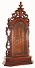 F. Kroeber Clock Co., New York "Turrett" walnut case only with silk screened glass, c1875
