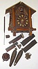German, Black Forest 2-weight cuckoo clock, C.1890.