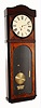 Welch Spring and Co., Bristol Conn. wall regulator 8 day double wind two weight driven time only Regulator No. 5 movement in a rosewood case probably adapted from a Regulator No. 1, c1875