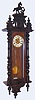 German wall clock 8 day time and strike spring driven movement in a mahogany case, c1900
