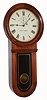 Seth Thomas, Thomaston, Conn. "Regulator No. 1 Keyhole" wall clock with 8 day time only weight driven movement in mahogany case, c1915
