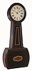 Boston area banjo, in the style of a Howard No. 4, wall clock with 8 day time only weight driven movement in rosewood grain painted case, c1860