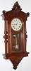F. Kroeber Clock Co., New York "Regulator No. 30" wall clock with 8 day time and strike spring driven movement stamped "F. KROEBER NEW YORK" in walnut case, c1875