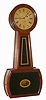 Howard and Davis, Boston "No. 4 Banjo" wall clock 8 day time only weight driven movement in cherry case, c1855