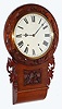 Anglo American, wall clock 8 day time and strike spring movement in a carved mahogany case, c1880