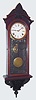 F. Kroeber Clock Co., New York, "Regulator No. 31" 8 day time and strike spring driven movement stamped "F KROEBER NEW YORK" in walnut case, c1880
