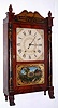 Charles Kirk for George Mitchell, Bristol, Conn., C. 1830, 30-hour time/strike wood movement half column and splat shelf clock.