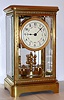 German, Jahresuhrenfabrik, C. 1905, 400-day, disc pendulum torsion timepiece in a crystal regulator style case.