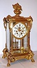 William L. Gilbert Clock Co., C.1906, "Terese", 8-day time/strike brass and glass crystal regulator.