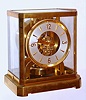 Swiss, LeCoultre, ATMOS, self winding perpetual running timepiece in a brass and glass lift-off case. Serial No. 20330, with carry case, C. 1947