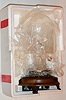 Horolovar Co., NY, C. 1975, repro of the Briggs rotary pendulum timepiece, 8-day, bottom wind with glass dome.