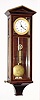Austrian "Dachlur" reproduction of early Biedermeier style wall clock, miniature with 2.3" porcelain dial, one day duration, weight driven, modern c2000