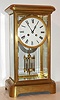 French, Vincenti for H and F, 8-day time/strike brass and glass crystal regulator, c.1895