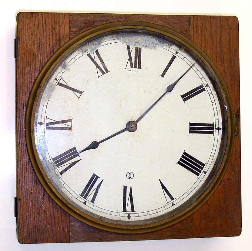 Newman Clock Co., Chicago, Illinois, oak Watchmen's Clock, c1895. — Antique Clocks Price Guide