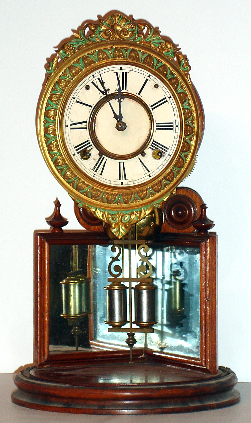 Davies "Crystal Gem" 8 day bell striking mantel clock, c1875. — Antique Clocks Price Guide