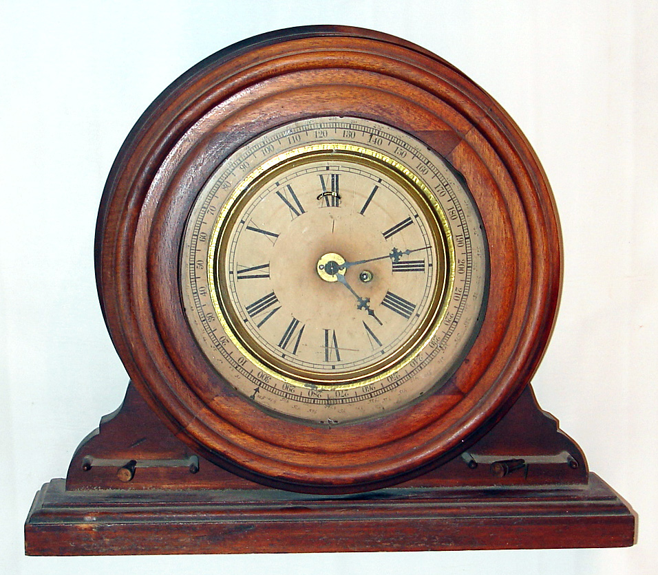 Brunswick Balke Collender Co. walnut billiard clock, c1900 — Antique Clocks Price Guide