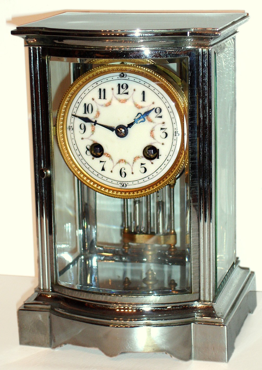 French, Marti and Cie, crystal regulator with 8 day time and strike spring driven movement, c1900 — Antique Clocks Price Guide