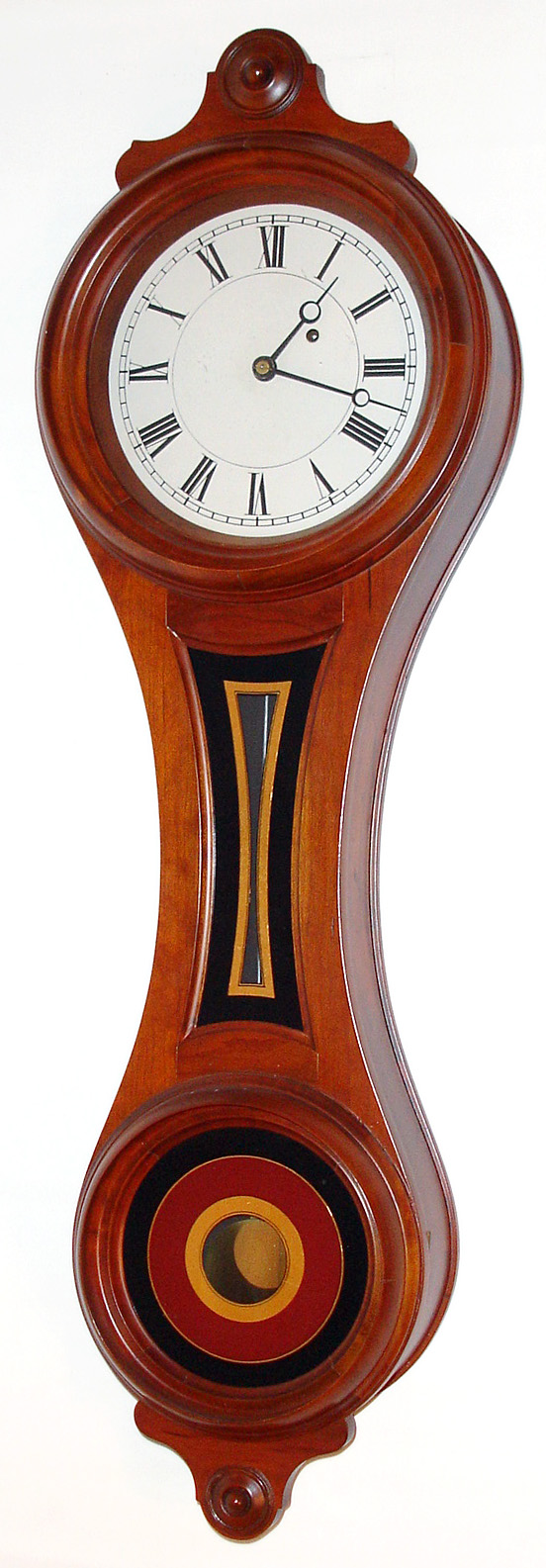 Wayne Cline, Bowling Green, KY 8 day replica of a Howard No. 10 figure eight weight wall timepiece. Case is numbered 65. — Antique Clocks Price Guide