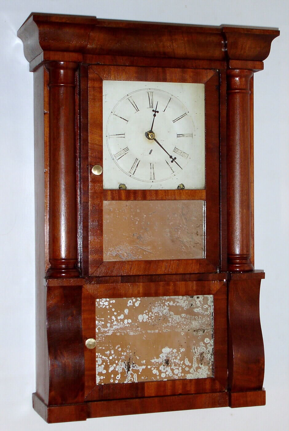 Chauncey Goodrich, 8 day time/strike miniature column and cornice shelf clock. c.1855 — Antique Clocks Price Guide