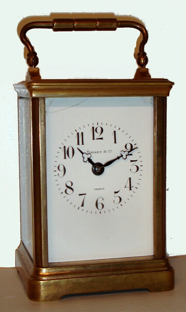 French, 8 day Obis case lever movement, gong striking carriage clock retailed by Tiffany and Co., c. 1900 — Antique Clocks Price Guide