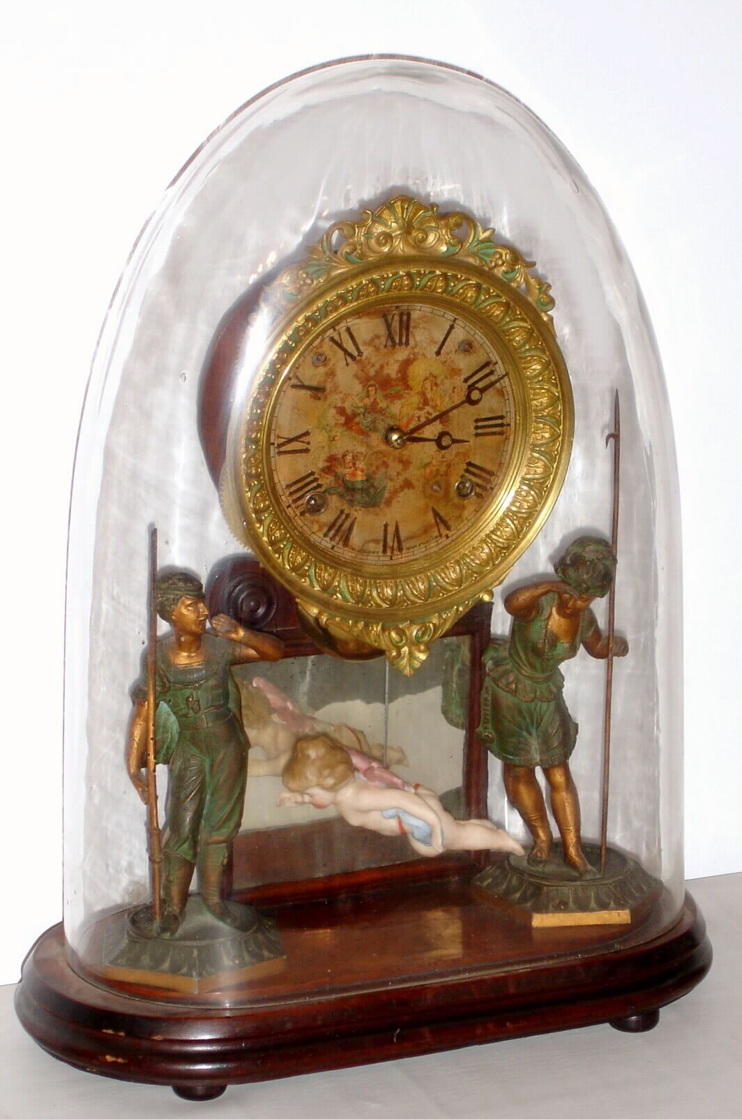 H. J. Davies, NY, "Crystal Palace" 8 day time and strike spring driven mantel clock, with restorations, c1875 — Antique Clocks Price Guide